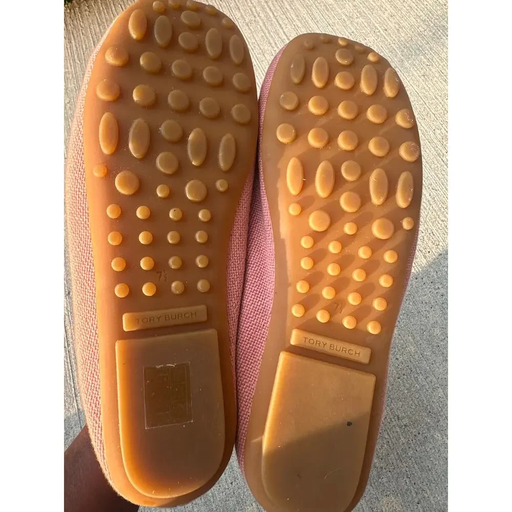 TORY BURCH Soft Smoking Slipper Pink Needlepoint Bird and Floral Motif 7.5 ~ New